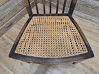 Oak Rush Seat Barley Twist Low Chair Early 20thC Antique Country Child Stool