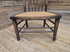 Oak Rush Seat Barley Twist Low Chair Early 20thC Antique Country Child Stool