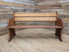 Hattersley Keighley Teak Bench Church Pew Style Hall Bench Solid Wood Seating