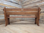 Hattersley Keighley Teak Bench Church Pew Style Hall Bench Solid Wood Seating