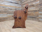 Hattersley Keighley Teak Bench Church Pew Style Hall Bench Solid Wood Seating