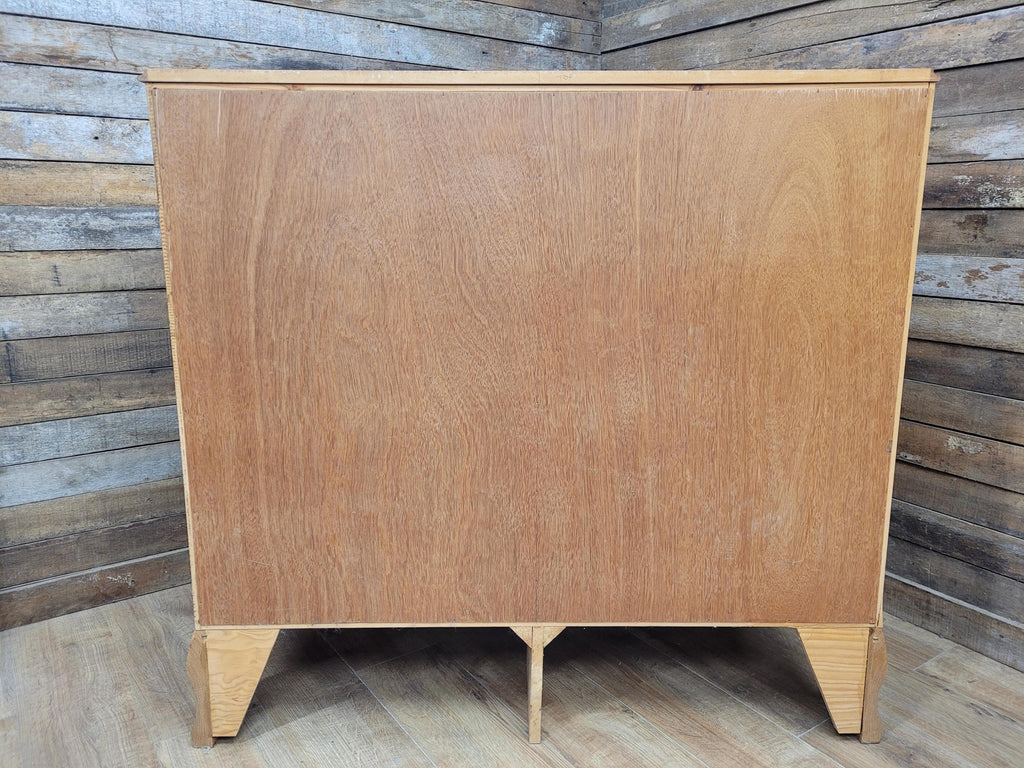 Vintage Large Ten Drawer Chest Cabriole Legs Inlaid Top Chest Of Drawers