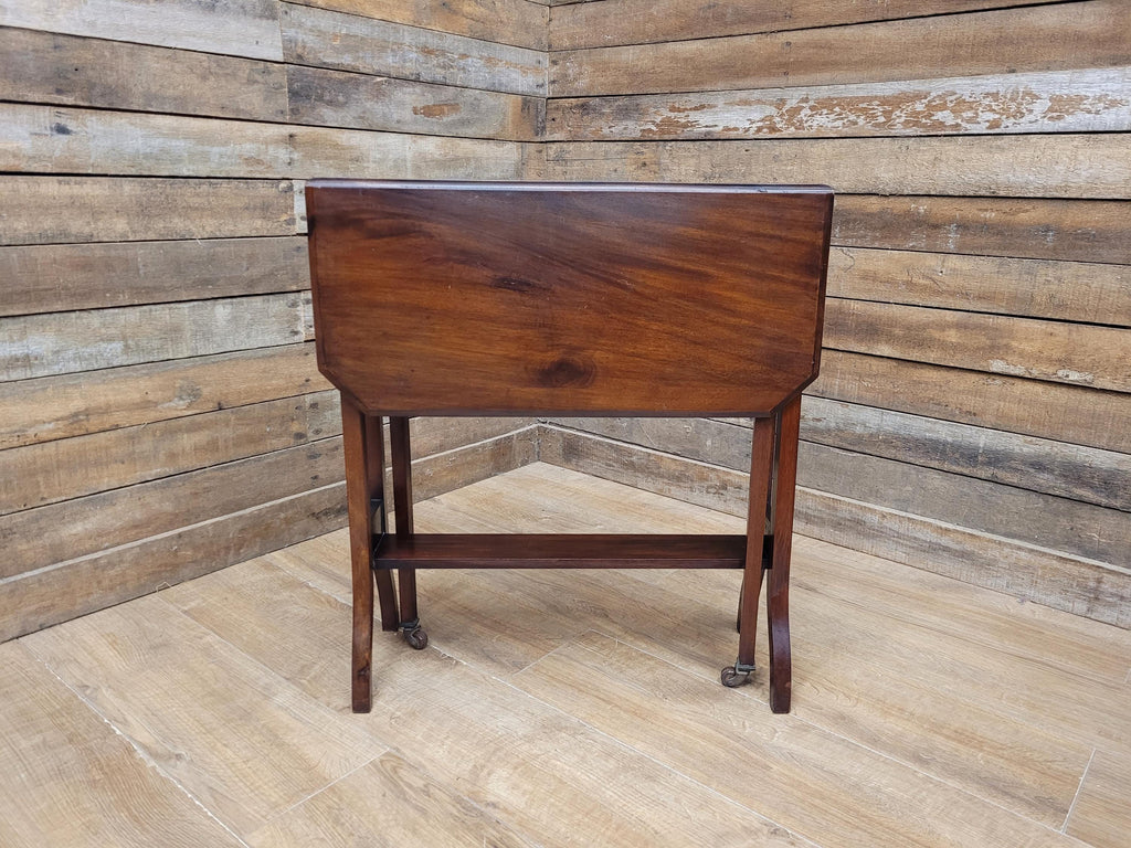 Mahogany Sutherland Drop Leaf Occasional Table Antique Gateleg On Castors
