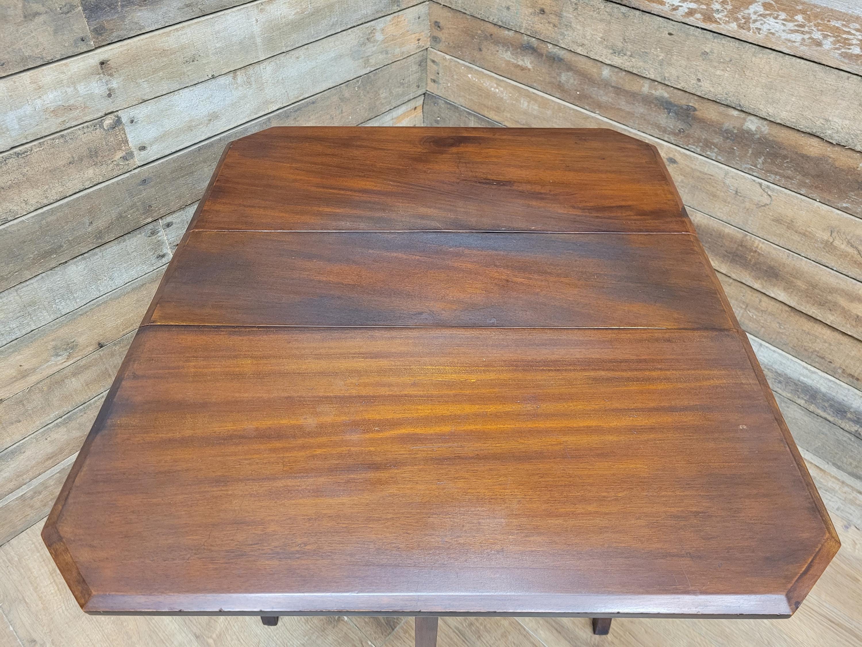 Mahogany Sutherland Drop Leaf Occasional Table Antique Gateleg On Castors