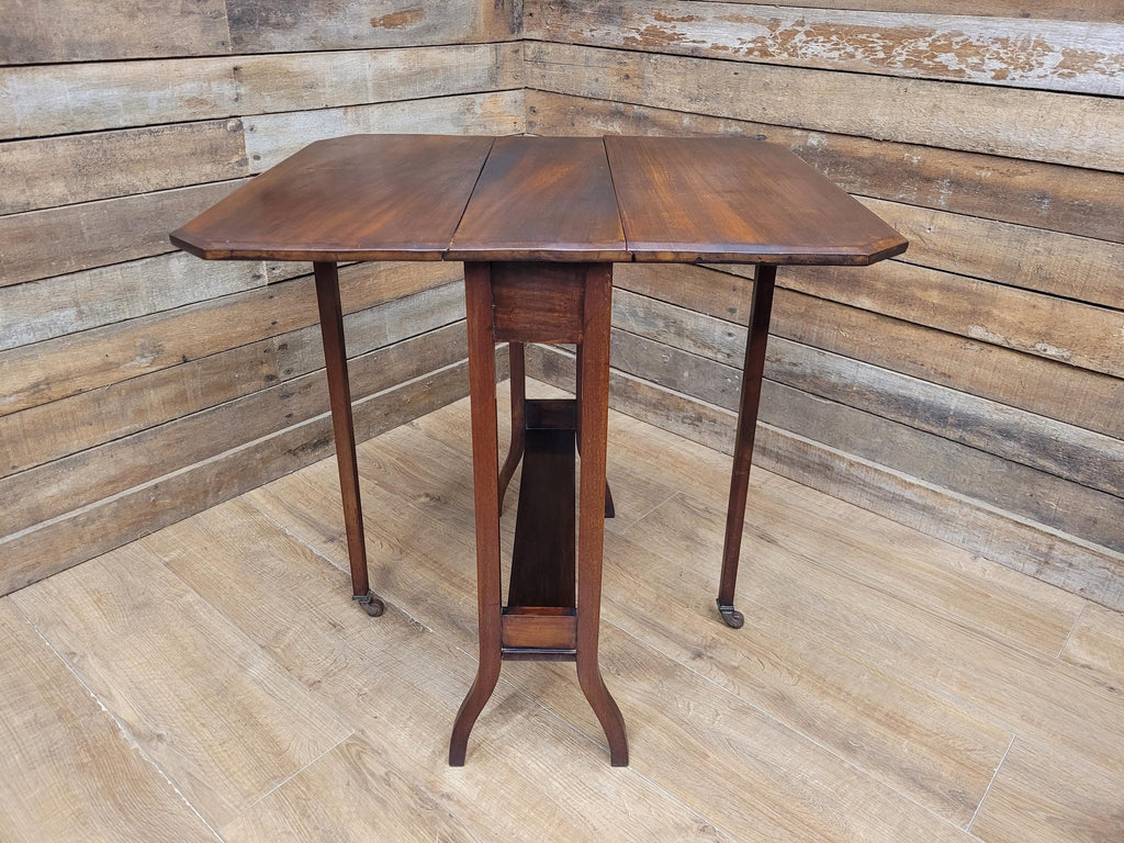 Mahogany Sutherland Drop Leaf Occasional Table Antique Gateleg On Castors
