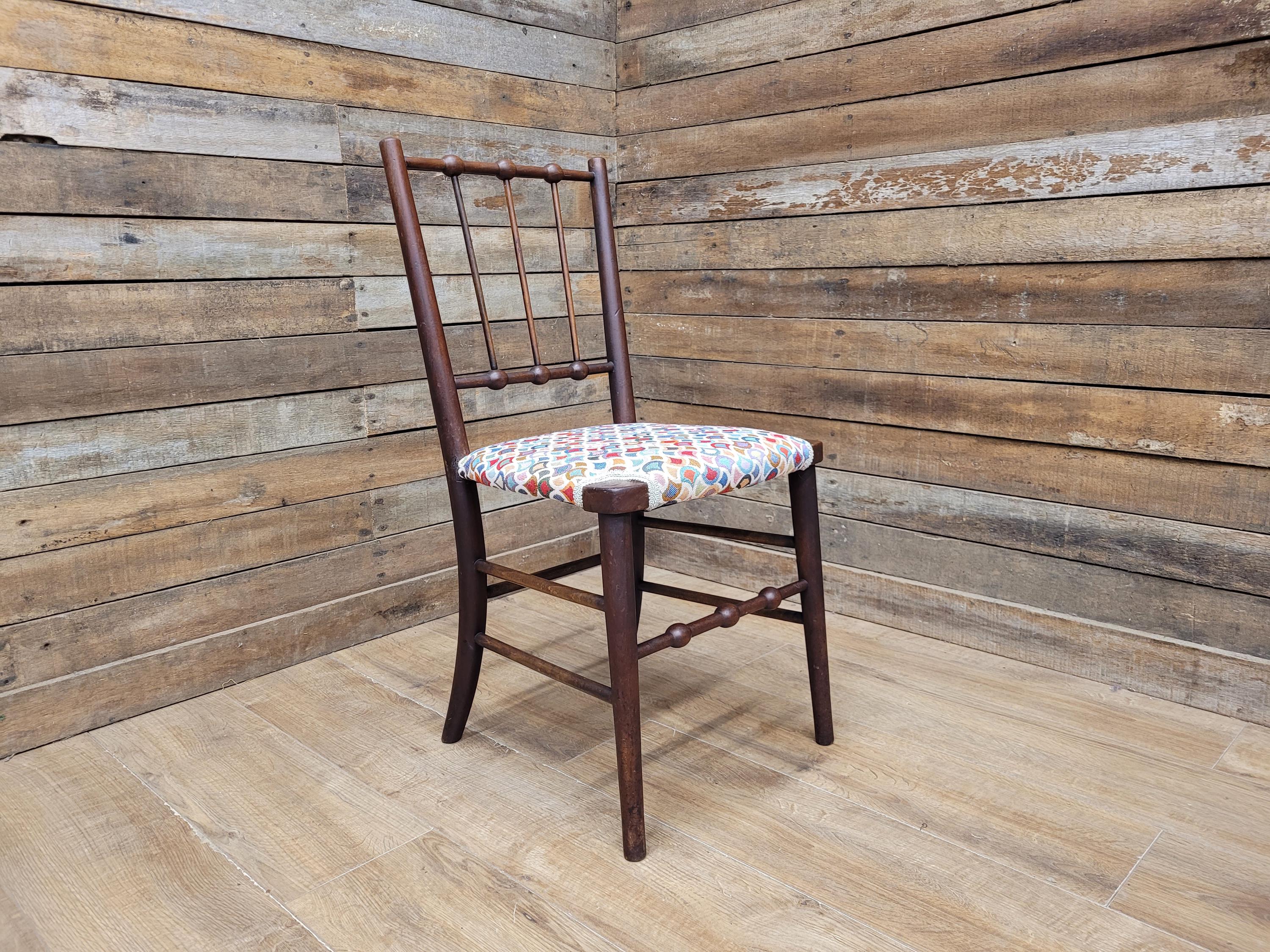 Vintage Bobbin Bedroom Hall Chair Spindle Back Turned Country House