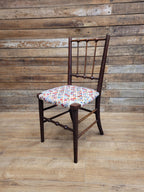 Vintage Bobbin Bedroom Hall Chair Spindle Back Turned Country House