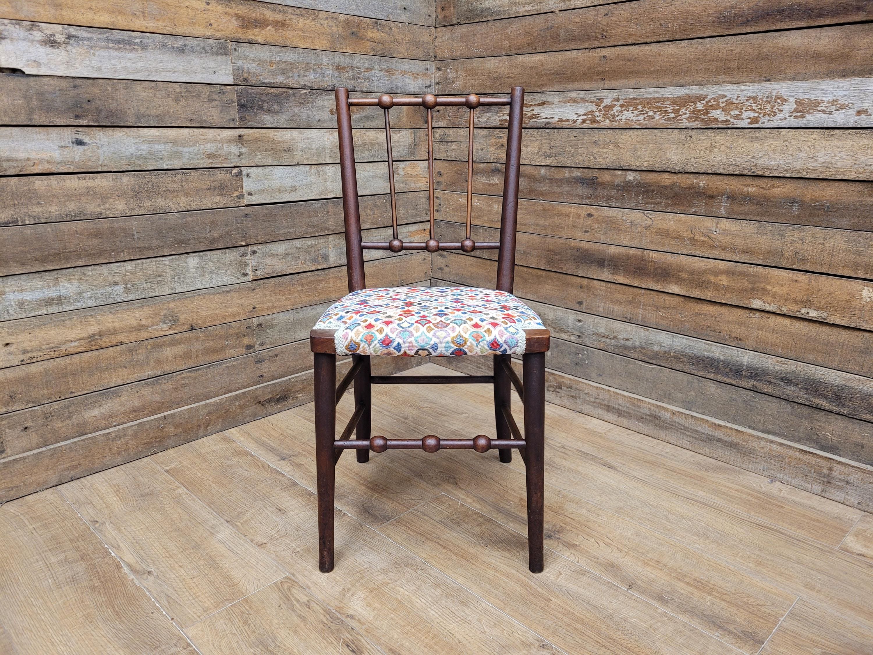 Vintage Bobbin Bedroom Hall Chair Spindle Back Turned Country House