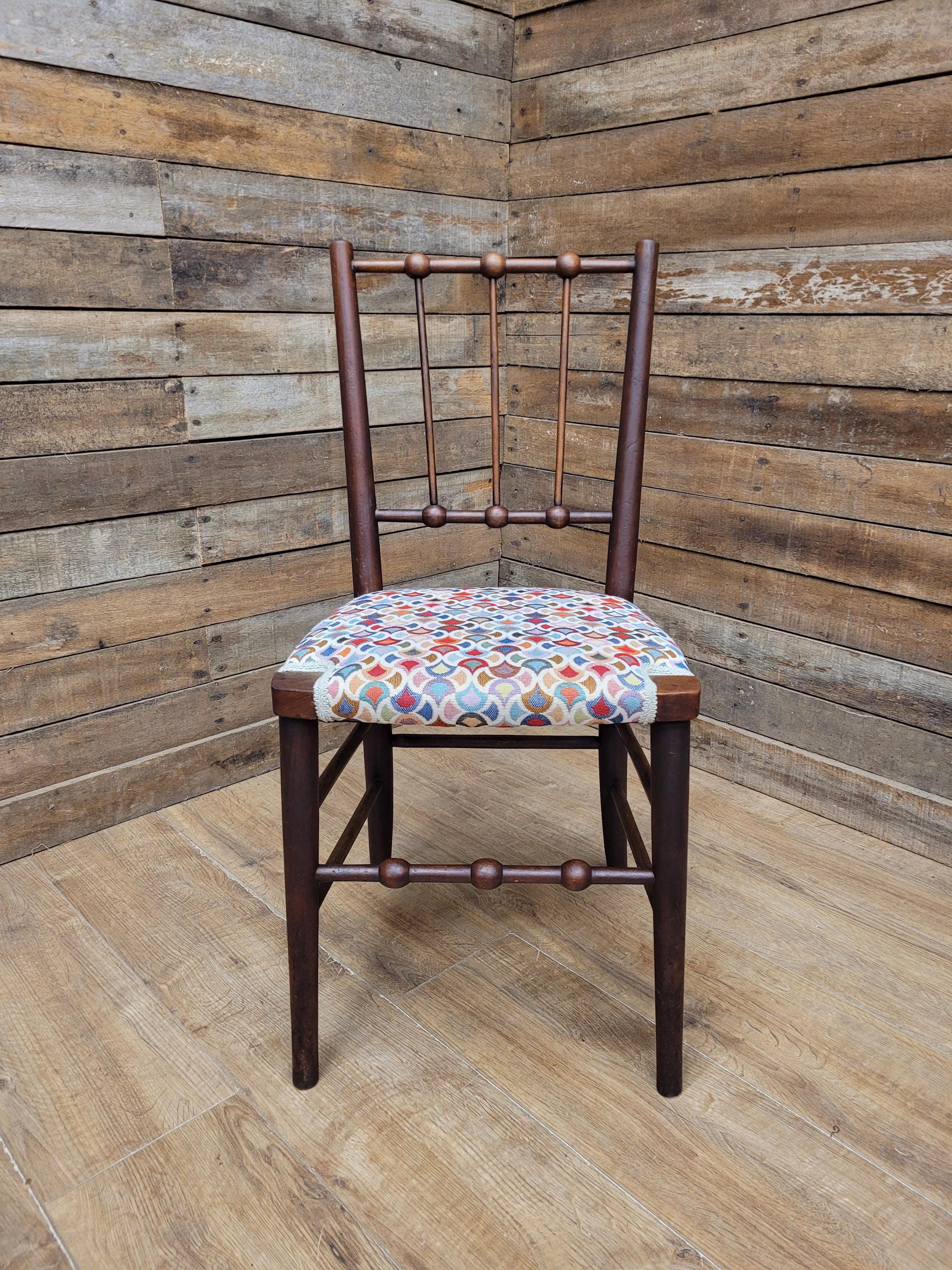 Vintage Bobbin Bedroom Hall Chair Spindle Back Turned Country House