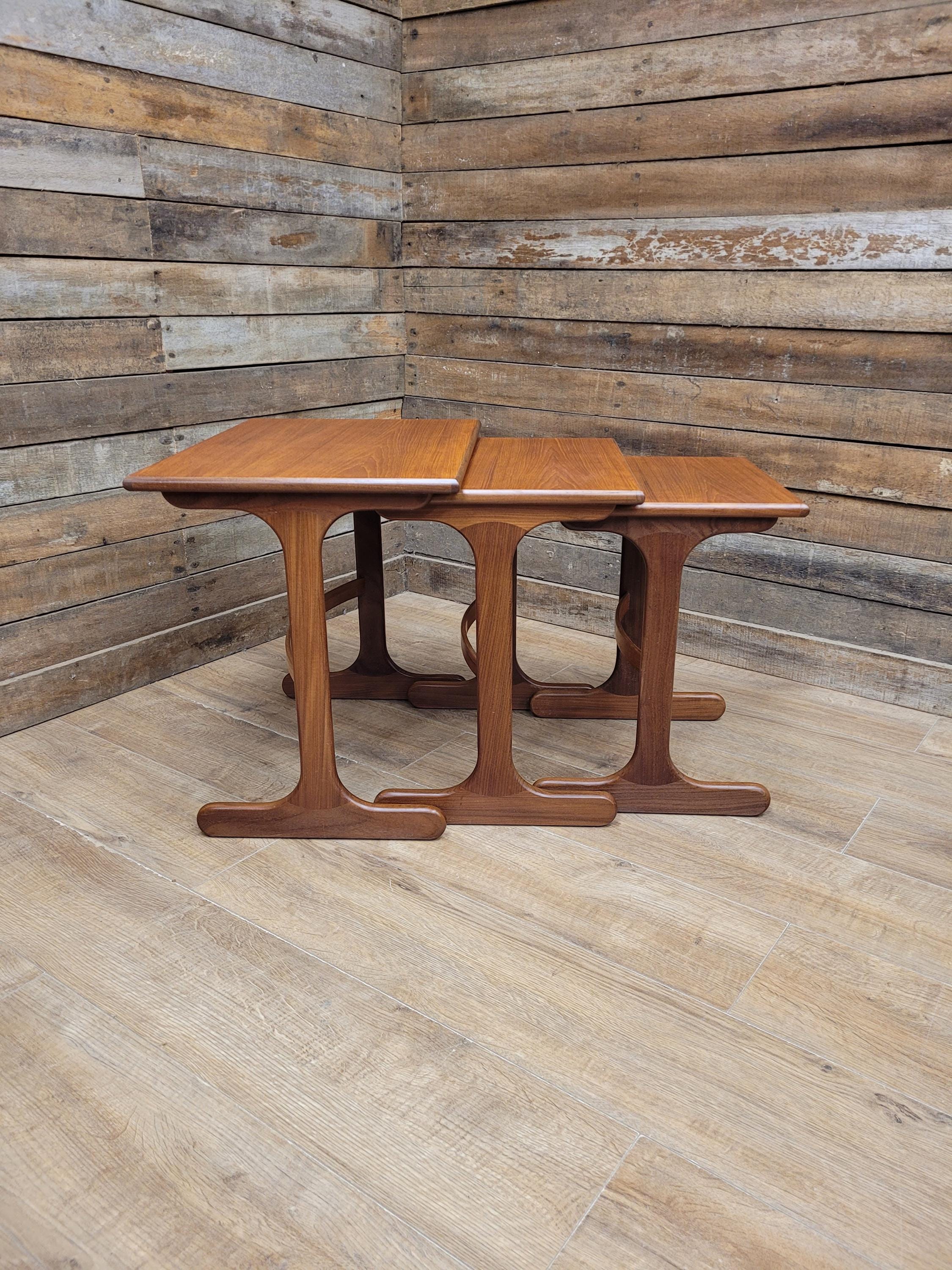 G Plan Nest Tables Teak Mid Century Curved Base Vintage Side Tables Retro Chic