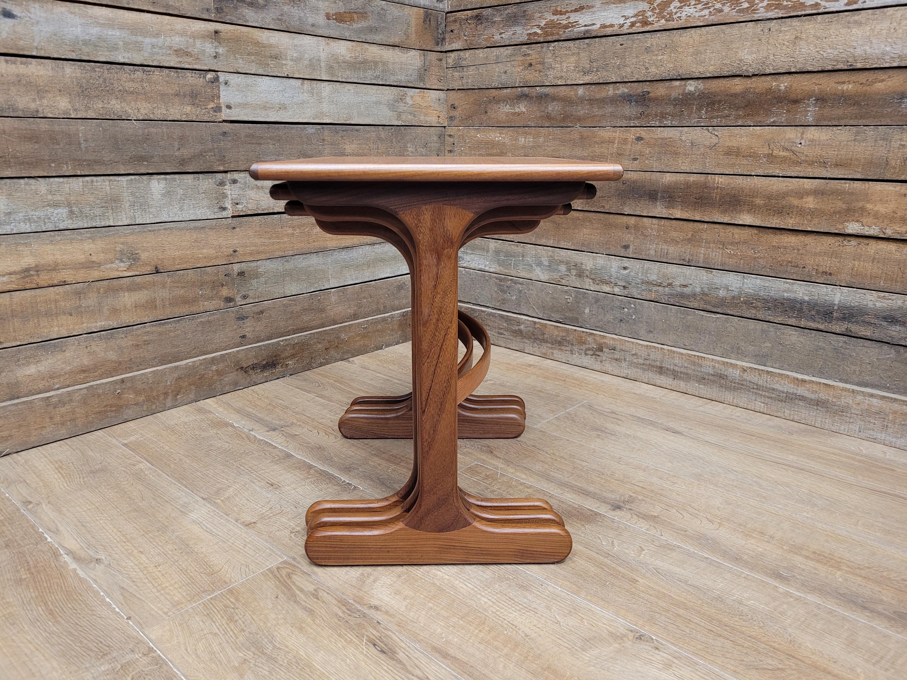 G Plan Nest Tables Teak Mid Century Curved Base Vintage Side Tables Retro Chic