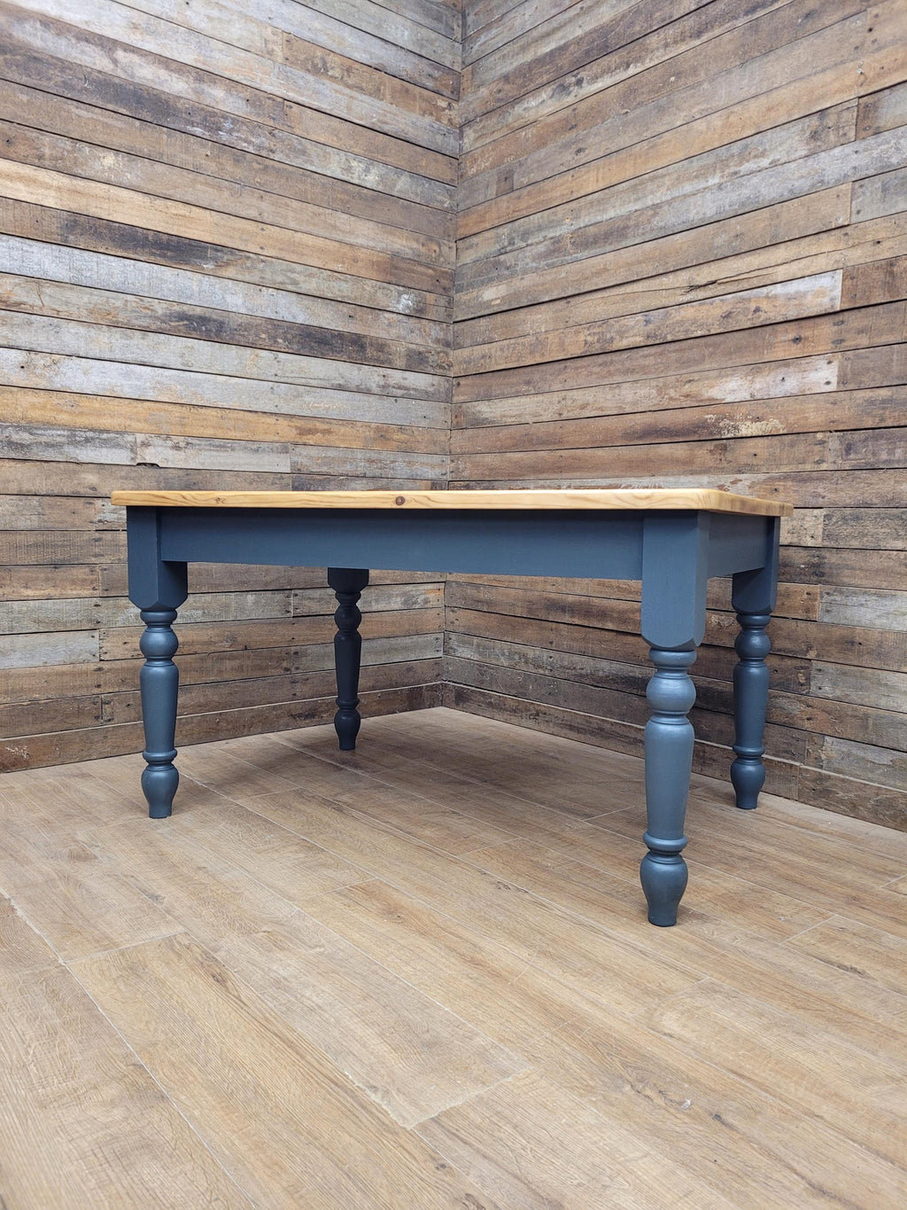 Farmhouse Pine Dining Table Pine Top Removable Legs Painted With Fusion Paint