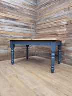 Farmhouse Pine Dining Table Pine Top Removable Legs Painted With Fusion Paint