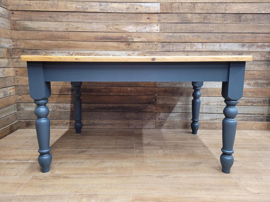 Farmhouse Pine Dining Table Pine Top Removable Legs Painted With Fusion Paint