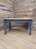 Farmhouse Pine Dining Table Pine Top Removable Legs Painted With Fusion Paint