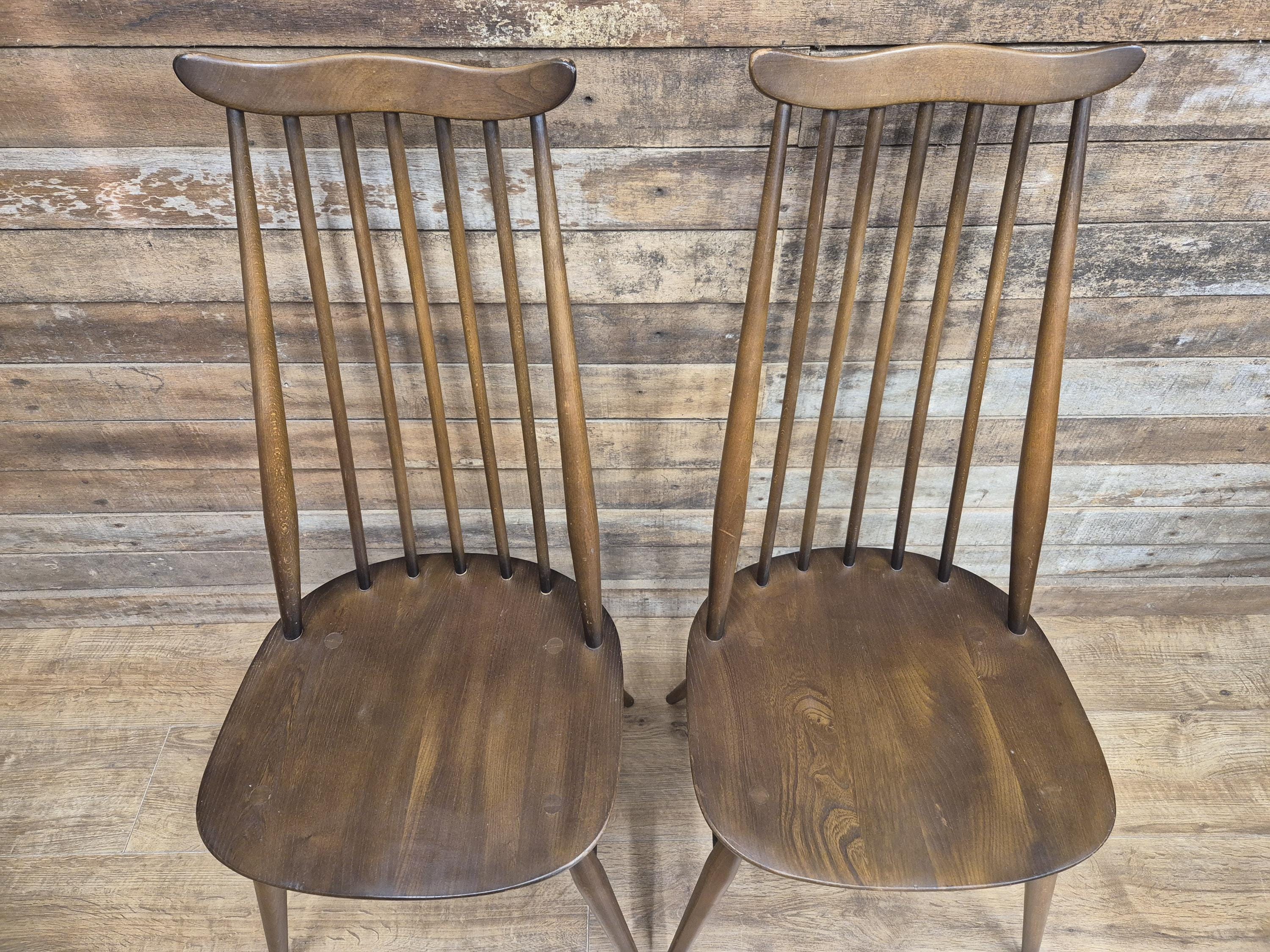 Ercol Goldsmith Chairs Elm Golden Dawn Mid Century Set Of Four Retro Chic