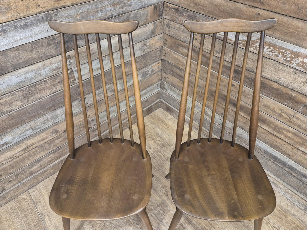 Ercol Goldsmith Chairs Elm Golden Dawn Mid Century Set Of Four Retro Chic