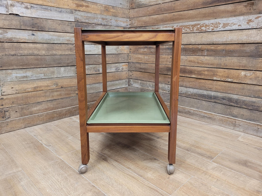 Teak Drinks Trolley Military Marked Mid Century Bar Cart Cocktail Trolley