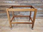 Teak Drinks Trolley Military Marked Mid Century Bar Cart Cocktail Trolley
