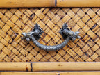 Bamboo Chest Of Drawers Wicker Fronted Vintage Bedside Cabinet Side Chest