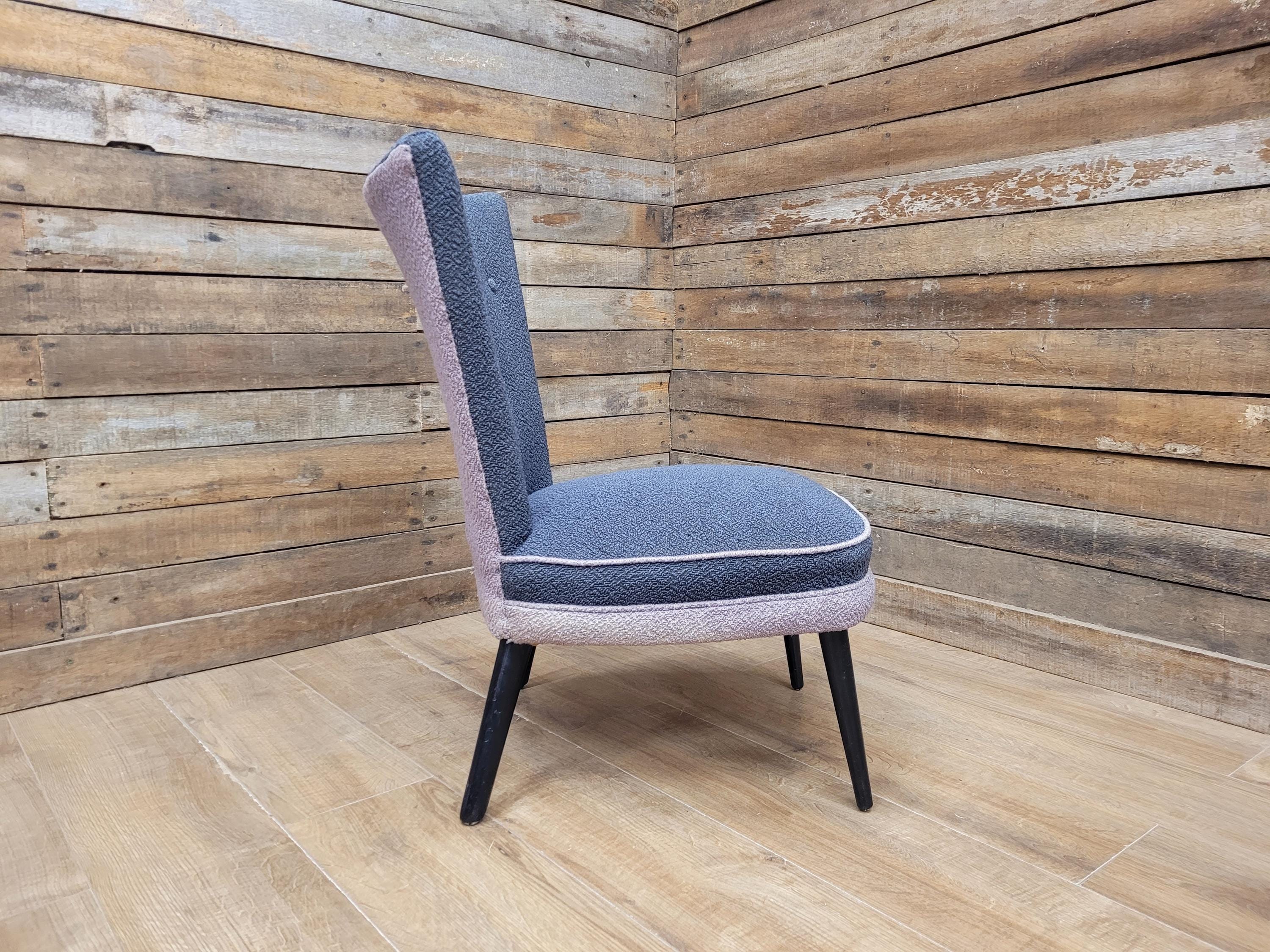 Mid Century Accent Chair Upholstered Fabric Lounge Bedroom Chair Retro Chic