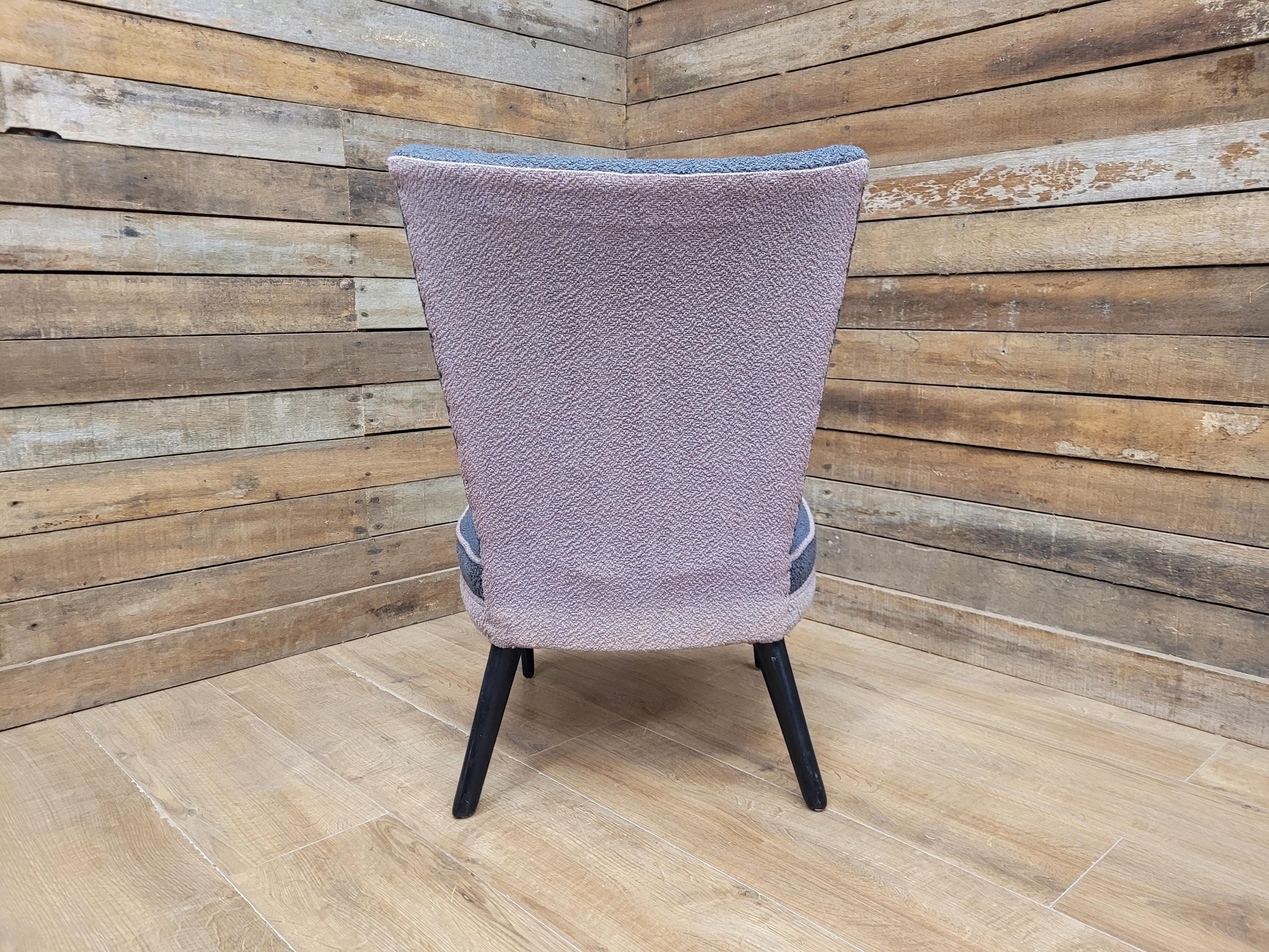 Mid Century Accent Chair Upholstered Fabric Lounge Bedroom Chair Retro Chic