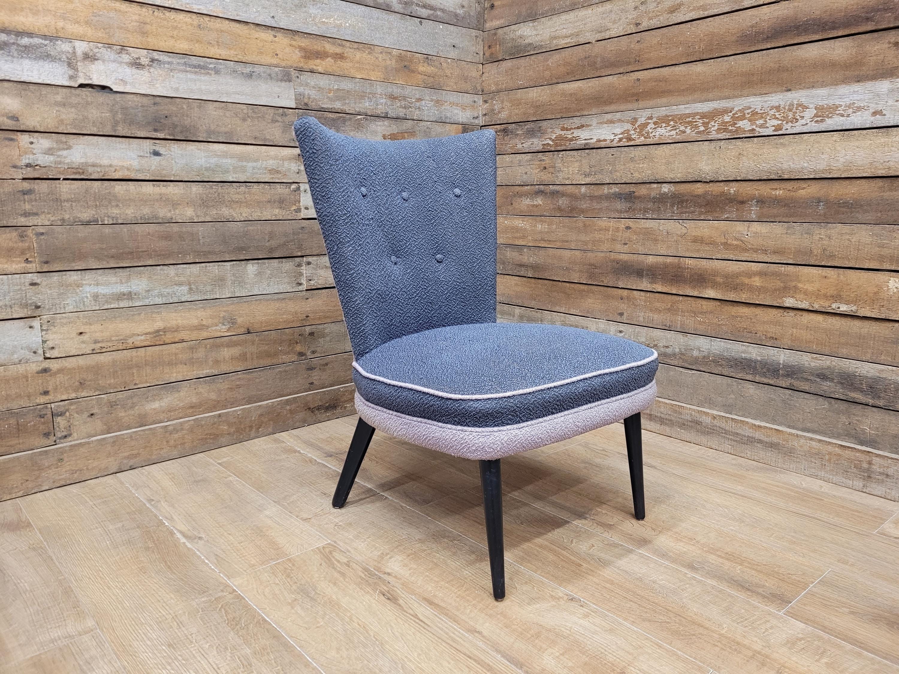Mid Century Accent Chair Upholstered Fabric Lounge Bedroom Chair Retro Chic