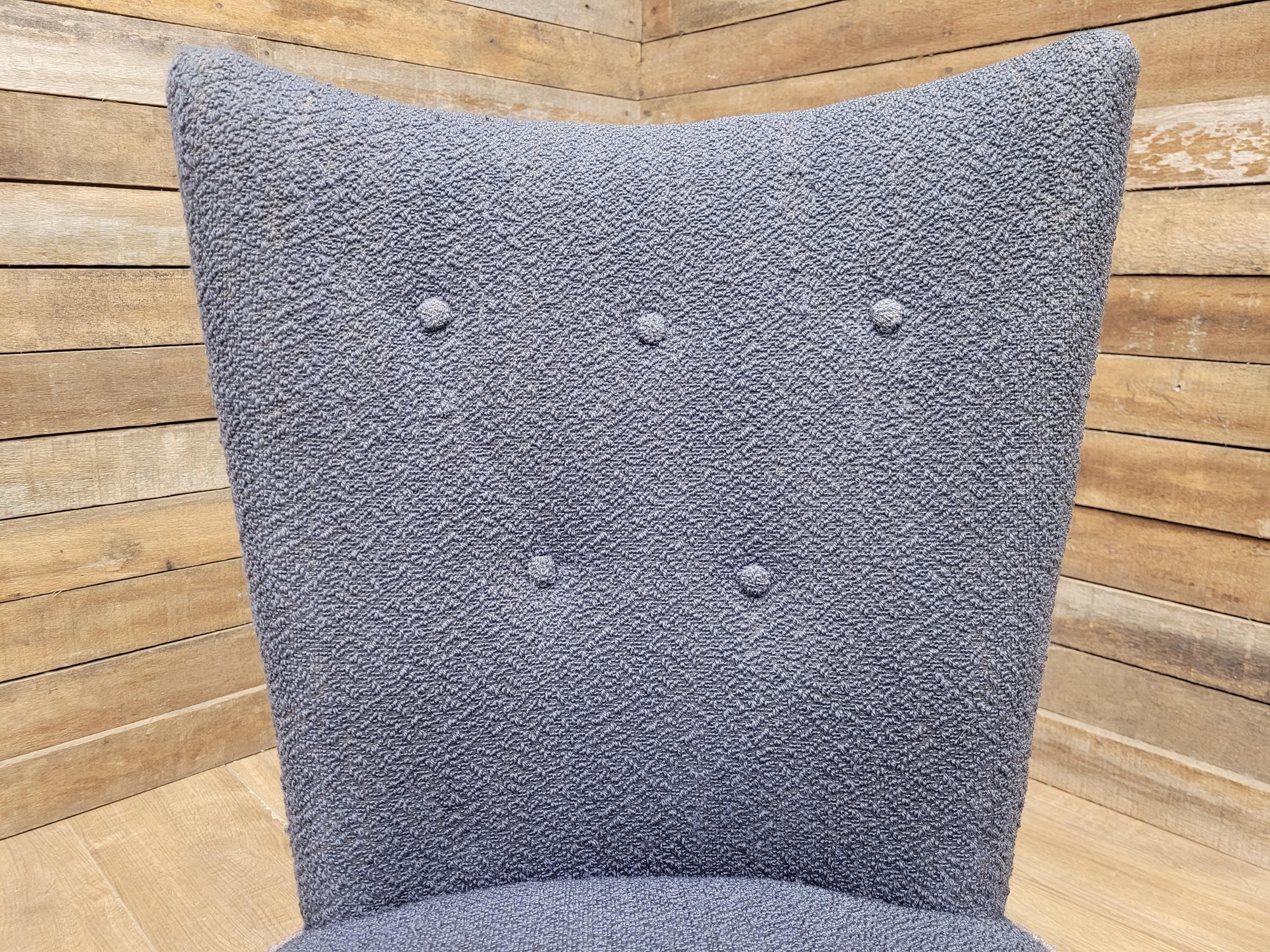 Mid Century Accent Chair Upholstered Fabric Lounge Bedroom Chair Retro Chic