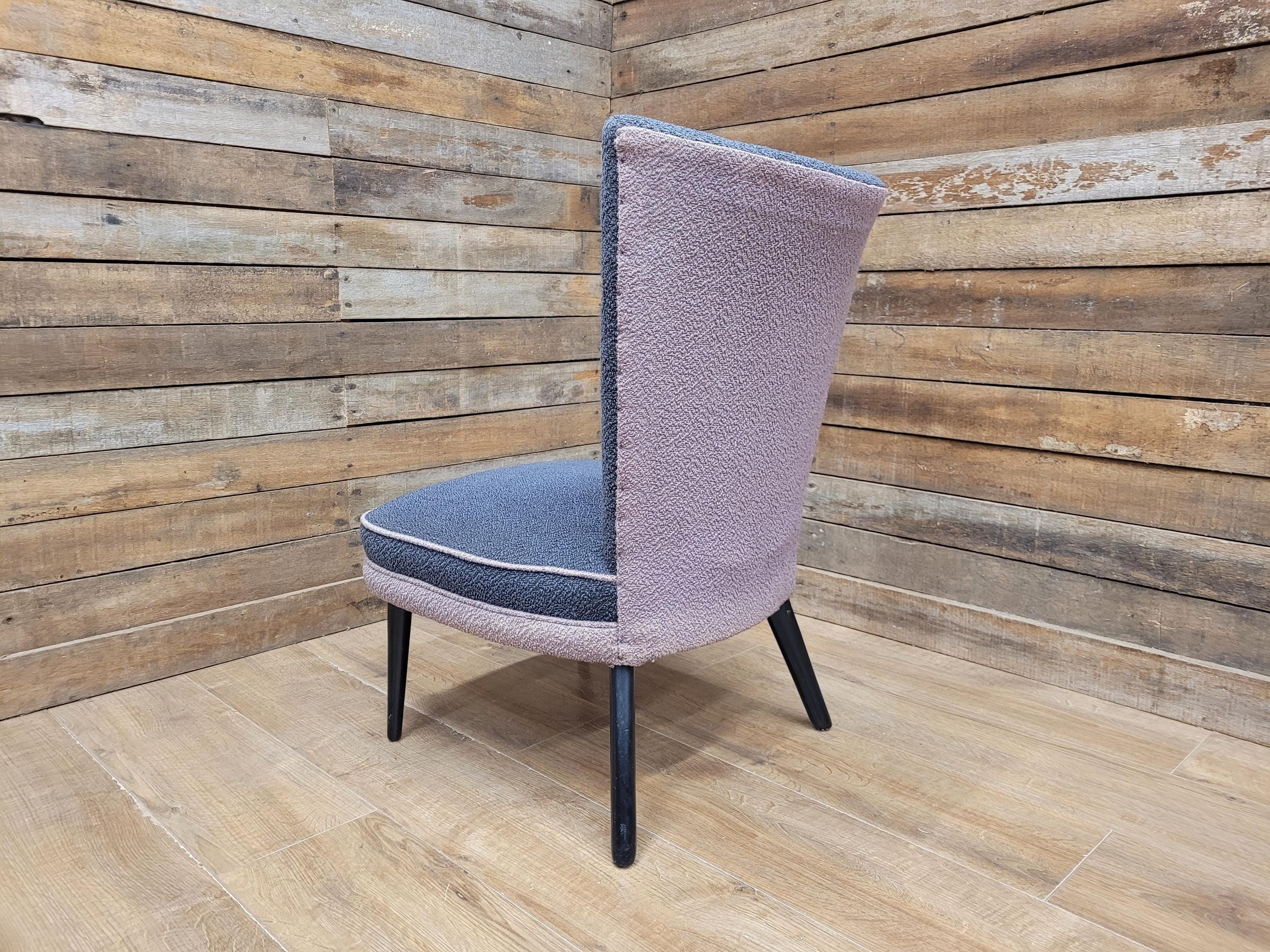 Mid Century Accent Chair Upholstered Fabric Lounge Bedroom Chair Retro Chic