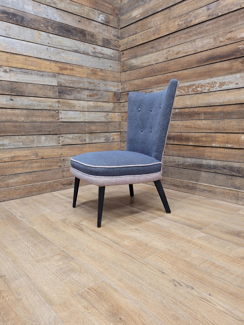 Mid Century Accent Chair Upholstered Fabric Lounge Bedroom Chair Retro Chic