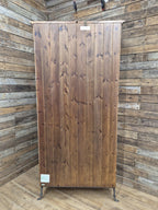 Ducal Pine Display Cabinet Glazed Doors Vintage Storage Cupboard