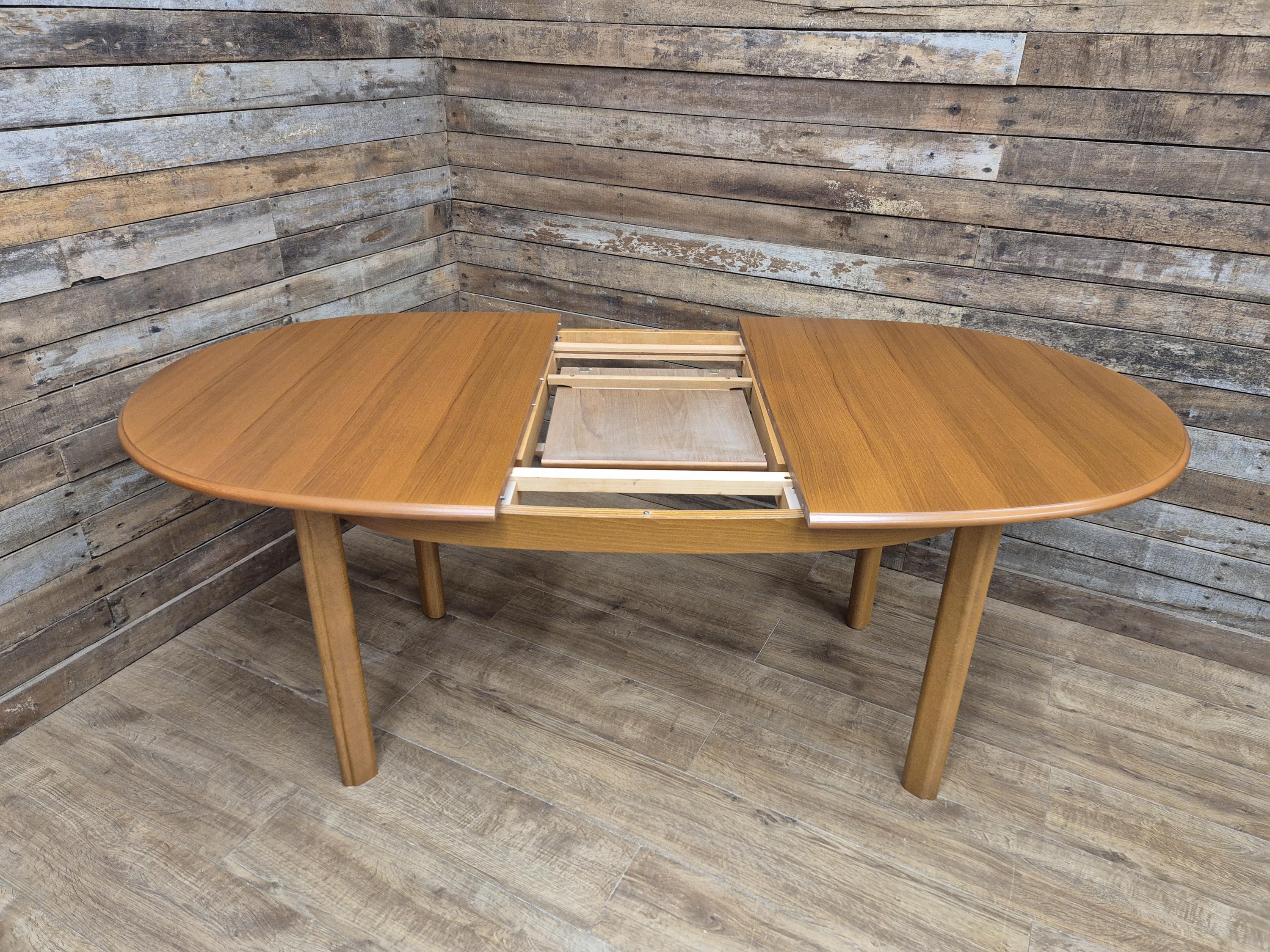 MCM Teak Extending Dining Table Morris Of Glasgow Mid Century Retro Chic