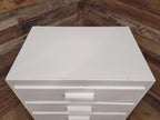 Vintage White Chest Drawers Painted Wooden Tallboy Storage Unit