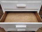 Vintage White Chest Drawers Painted Wooden Tallboy Storage Unit