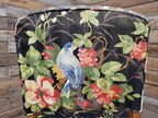 Vintage Wooden Armchair Floral Upholstered Open Arm Accent Seat Bedroom Chair