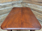 Mahogany Dining Table Victorian Solid Top Turned Legs Castors Antique Table