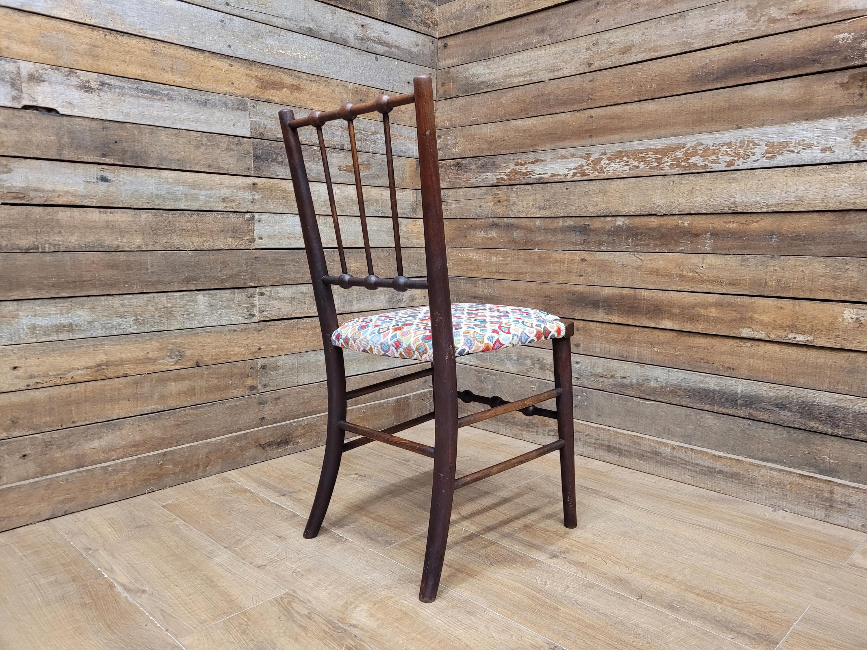 Vintage Bobbin Bedroom Hall Chair Spindle Back Turned Country House