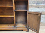 Wood Bros Old Charm Oak Bookcase Vintage Carved Cupboard Drawer Cabinet