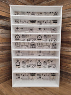 White Painted Bookcase Shelving Up Cycled Unit Tall Display Storage Cabinet