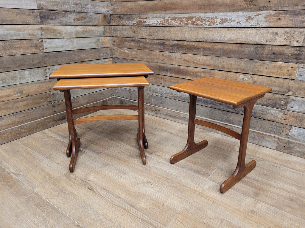 G Plan Nest Tables Teak Mid Century Curved Base Vintage Side Tables Retro Chic
