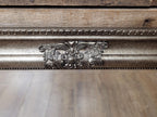 Large Silver Bevell Edge Wall Mirror Vintage Ornate Decorative Frame