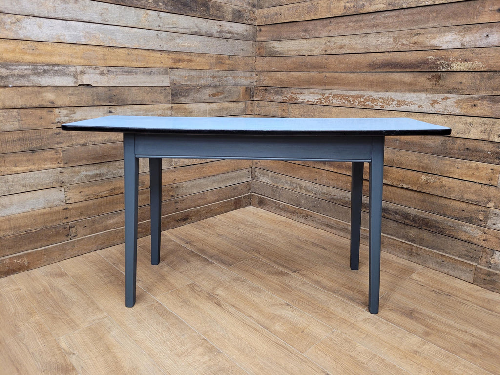 Vintage Side Table Formica Top 1960s Blue Retro Tapered Legs Small Desk