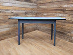 Vintage Side Table Formica Top 1960s Blue Retro Tapered Legs Small Desk