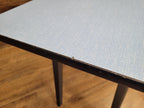 Vintage Side Table Formica Top 1960s Blue Retro Tapered Legs Small Desk