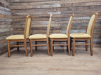 HJ Berry Teak Dining Chairs Upholstered Mid Century Set Four Retro Chic