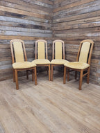 HJ Berry Teak Dining Chairs Upholstered Mid Century Set Four Retro Chic