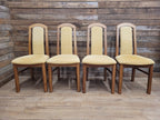 HJ Berry Teak Dining Chairs Upholstered Mid Century Set Four Retro Chic