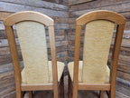 HJ Berry Teak Dining Chairs Upholstered Mid Century Set Four Retro Chic