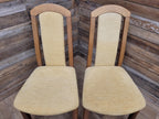 HJ Berry Teak Dining Chairs Upholstered Mid Century Set Four Retro Chic