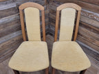 HJ Berry Teak Dining Chairs Upholstered Mid Century Set Four Retro Chic